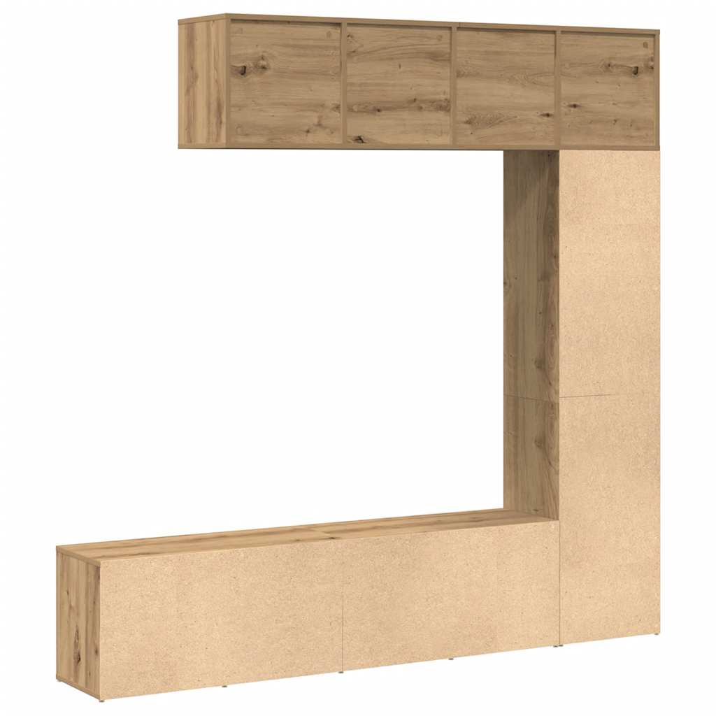 vidaXL Ντουλάπια βιβλίων 3 τεμ. Αρτισιανή Δρυς από Επεξεργασμένο Ξύλο