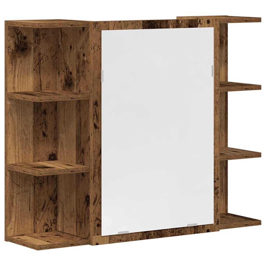 vidaXL Σετ Επίπλων Μπάνιου 4Τεμαχίων Παλιό Ξύλο από Επεξεργασμένο Ξύλο