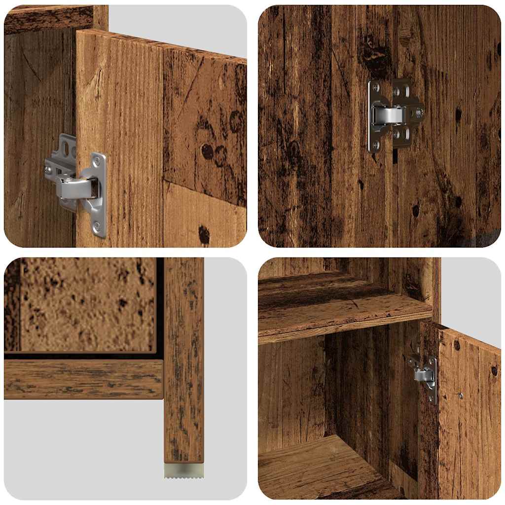 vidaXL Σετ Επίπλων Μπάνιου 3Τεμαχίων Παλιό Ξύλο από Επεξεργασμένο Ξύλο