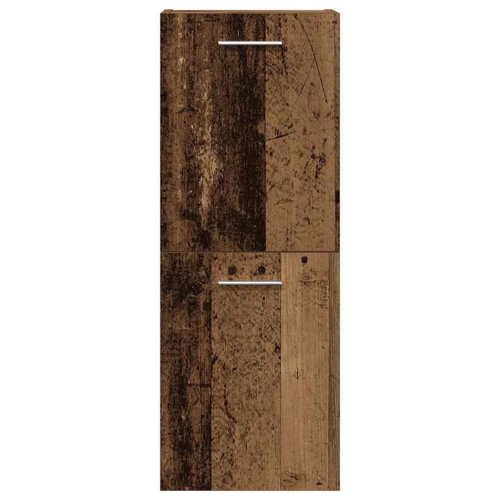 vidaXL Σετ Επίπλων Μπάνιου 3Τεμαχίων Παλιό Ξύλο από Επεξεργασμένο Ξύλο