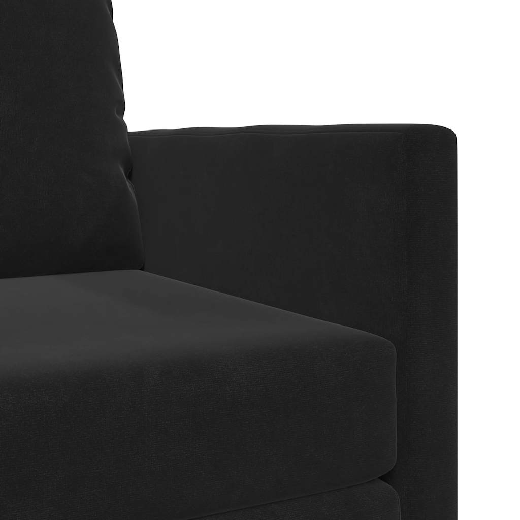 vidaXL Κρεβάτι καναπές Μαύρο 74 x 77 x 81 εκ. Βελούδο