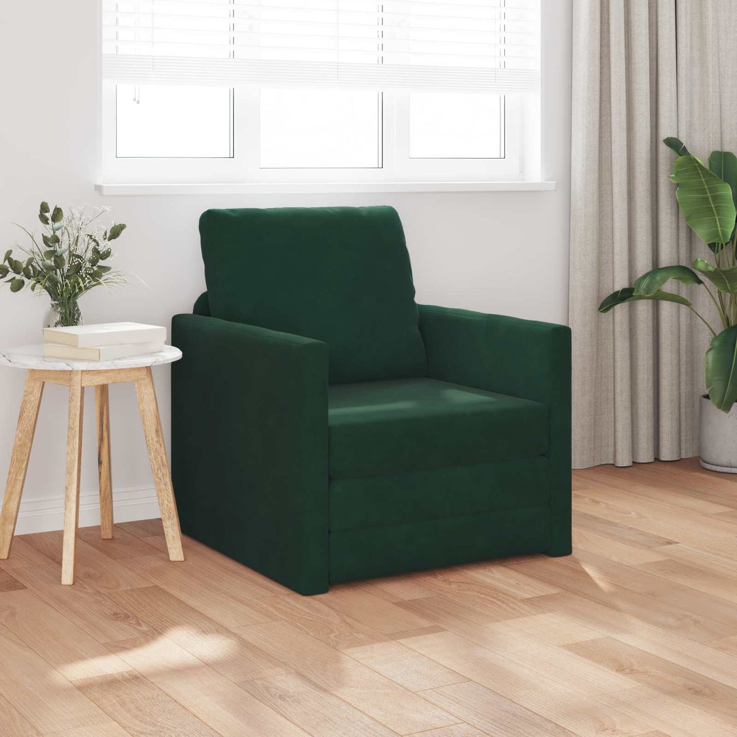 vidaXL Κρεβάτι καναπές 60cm Σκούρο Πράσινο Βελούδο