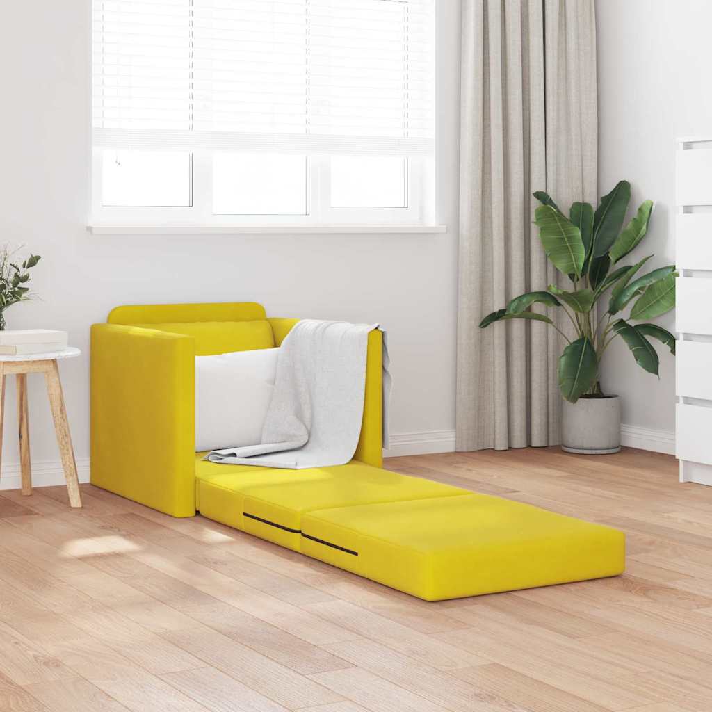 vidaXL Κρεβάτι καναπές 60cm Σκούρο κίτρινο Βελούδο