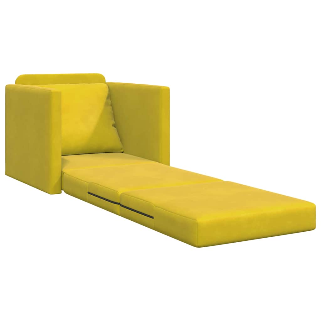vidaXL Κρεβάτι καναπές 60cm Σκούρο κίτρινο Βελούδο
