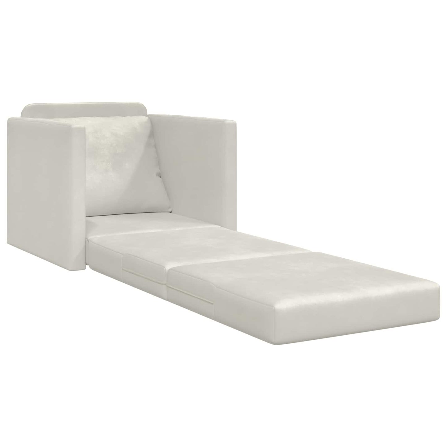 vidaXL Κρεβάτι καναπές Κρεμ 74 x 77 x 81 εκ. Βελούδο