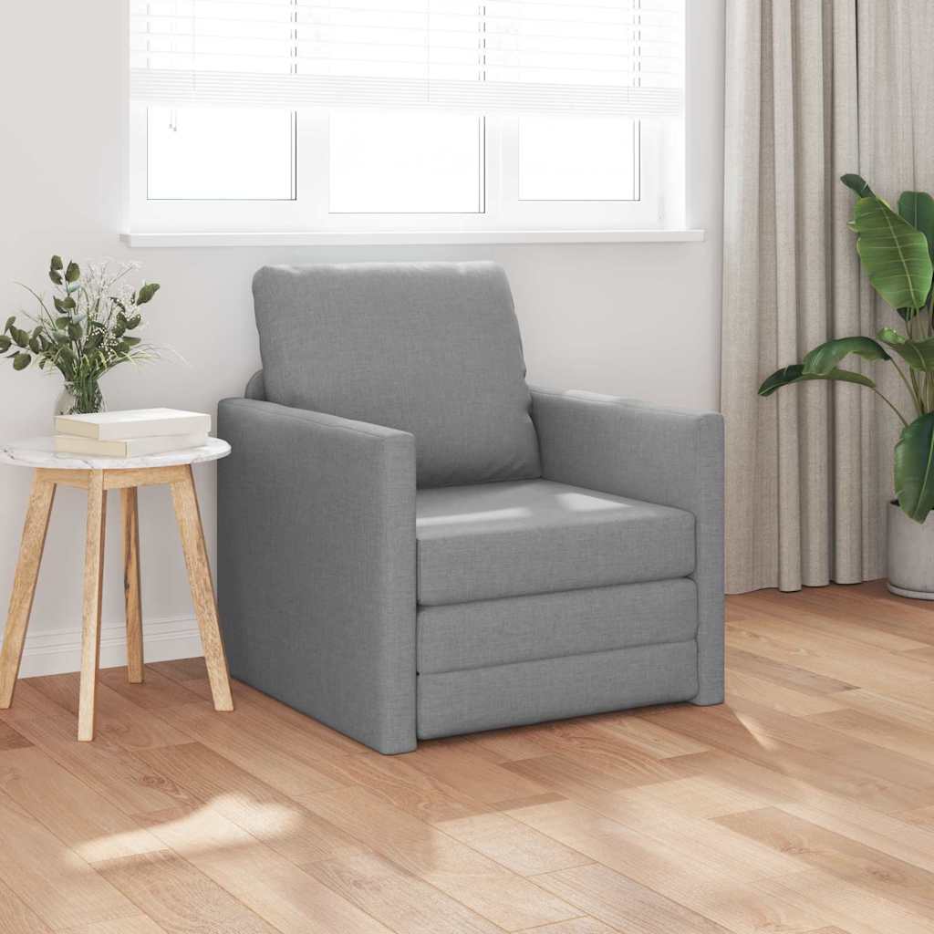 vidaXL Κρεβάτι καναπές 60cm Ανοιχτό γκρι ύφασμα