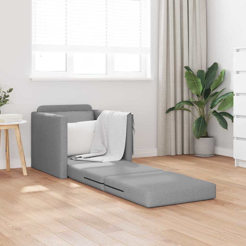 vidaXL Κρεβάτι καναπές 60cm Ανοιχτό γκρι ύφασμα