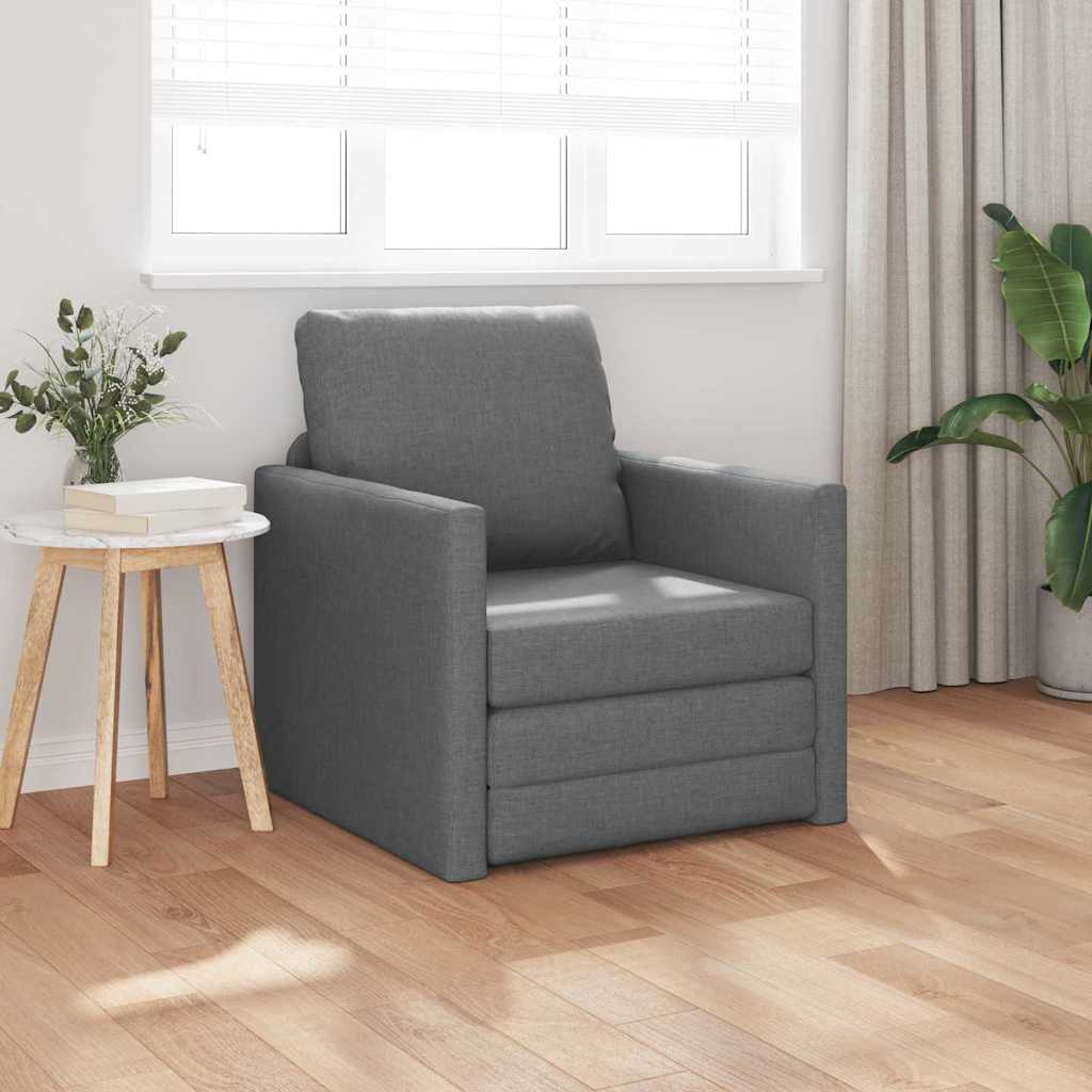 vidaXL Κρεβάτι καναπές 60cm Σκούρο Γκρι ύφασμα