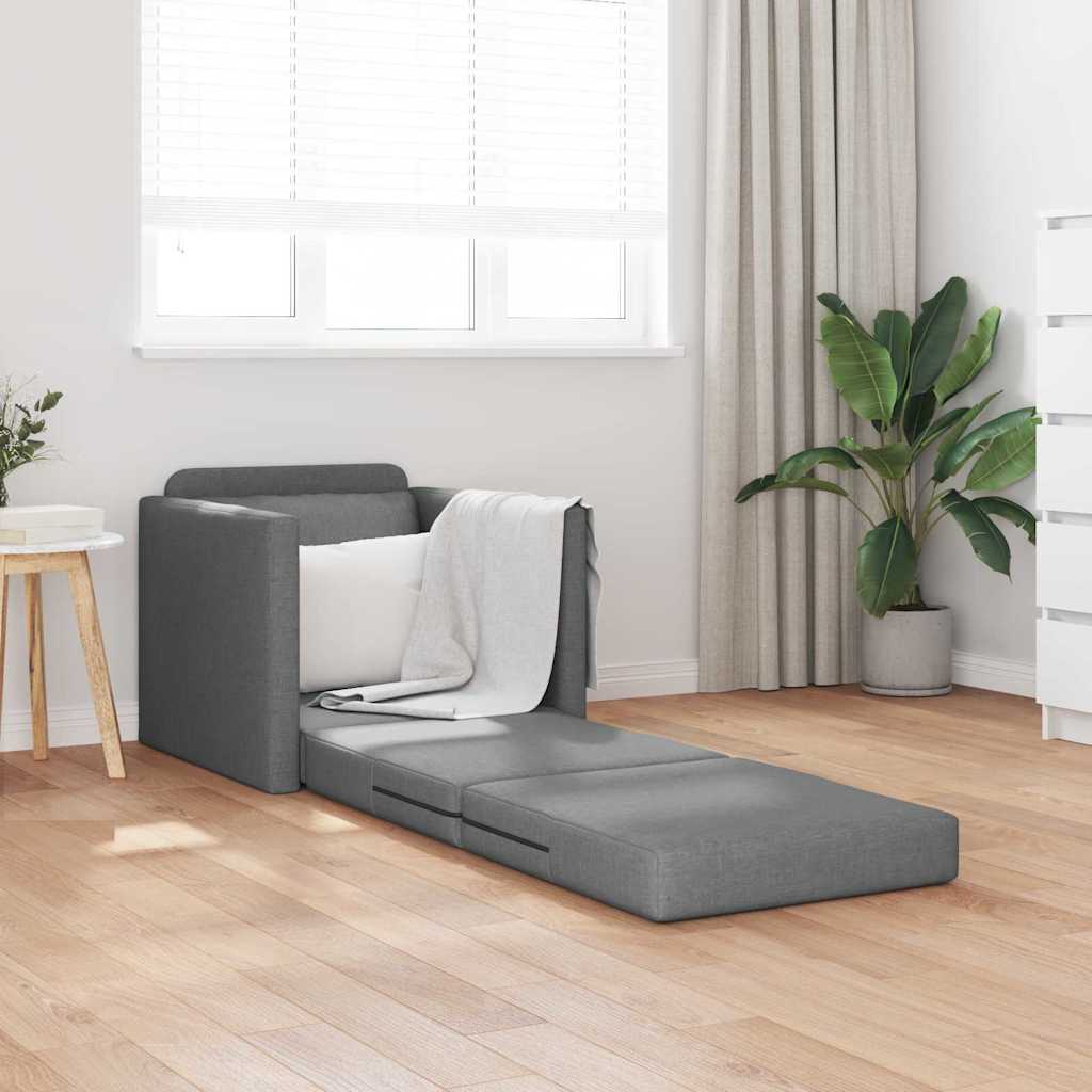 vidaXL Κρεβάτι καναπές 60cm Σκούρο Γκρι ύφασμα