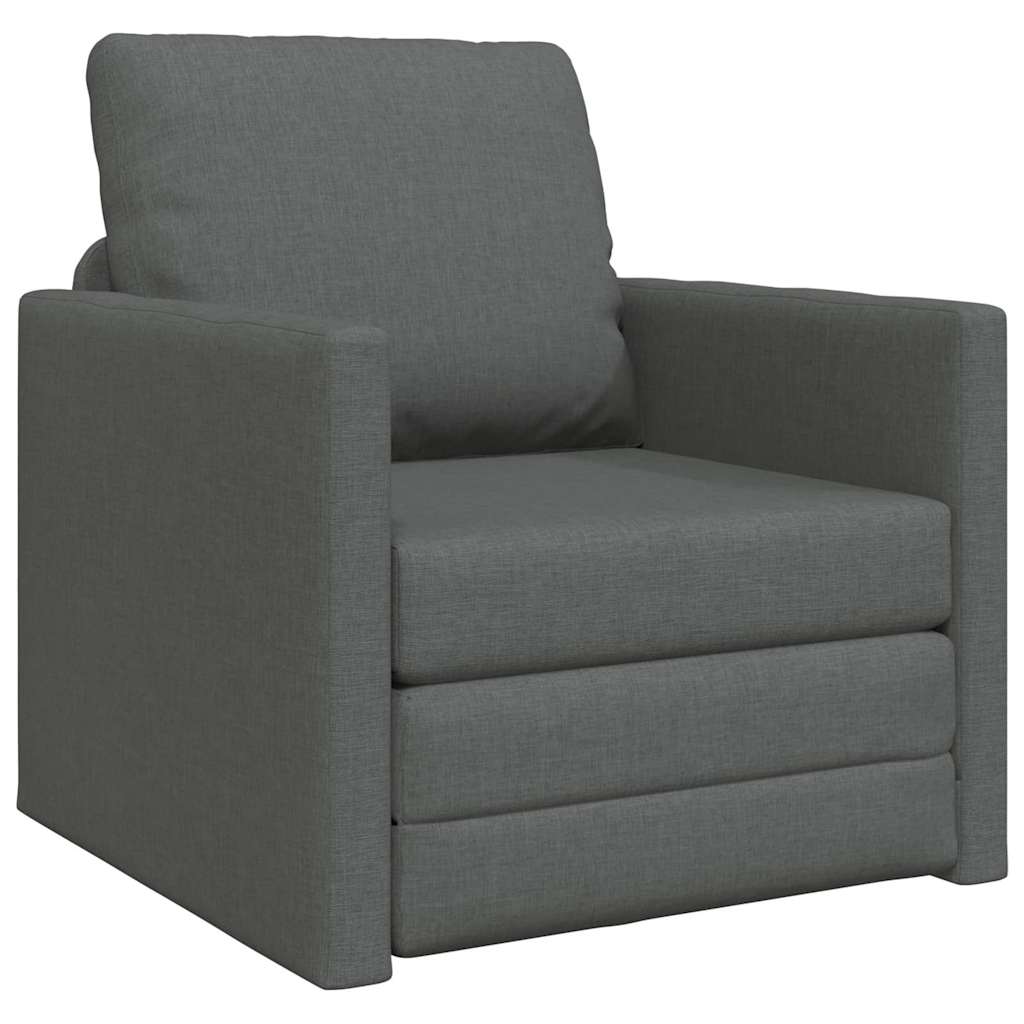 vidaXL Κρεβάτι καναπές 60cm Σκούρο Γκρι ύφασμα