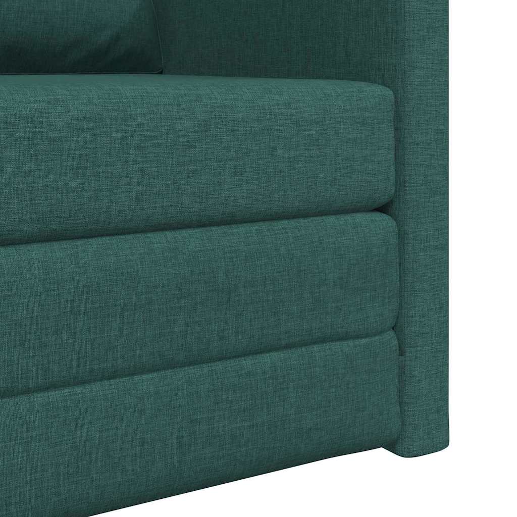 vidaXL Κρεβάτι καναπές 60cm Σκούρο Πράσινο ύφασμα