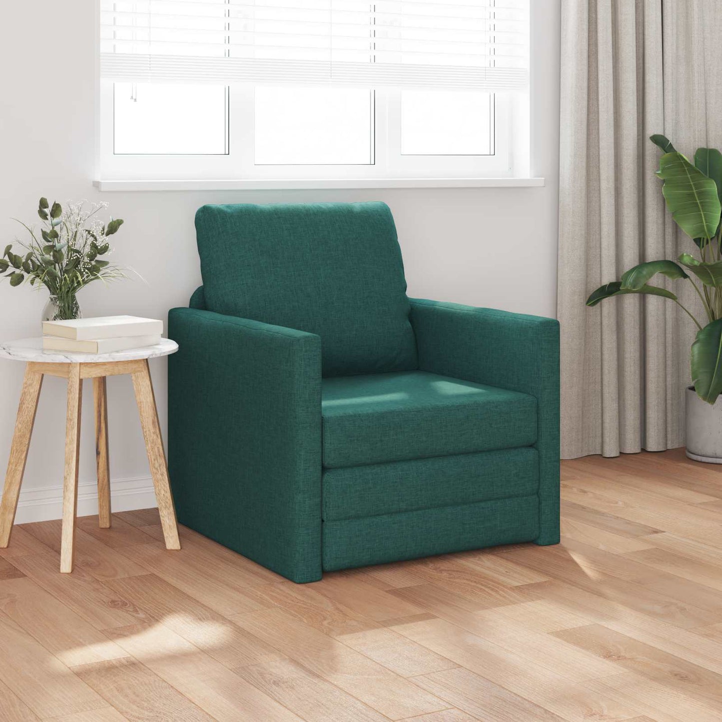 vidaXL Κρεβάτι καναπές 60cm Σκούρο Πράσινο ύφασμα
