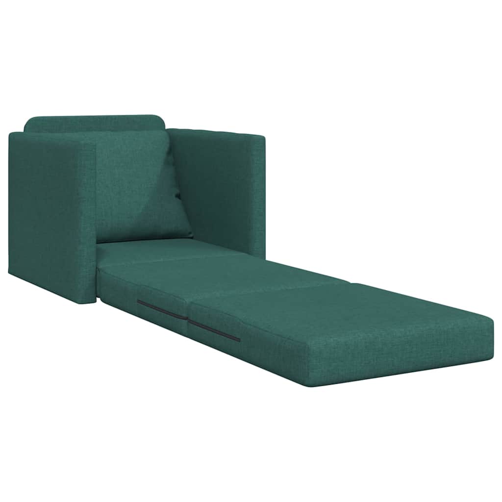vidaXL Κρεβάτι καναπές 60cm Σκούρο Πράσινο ύφασμα