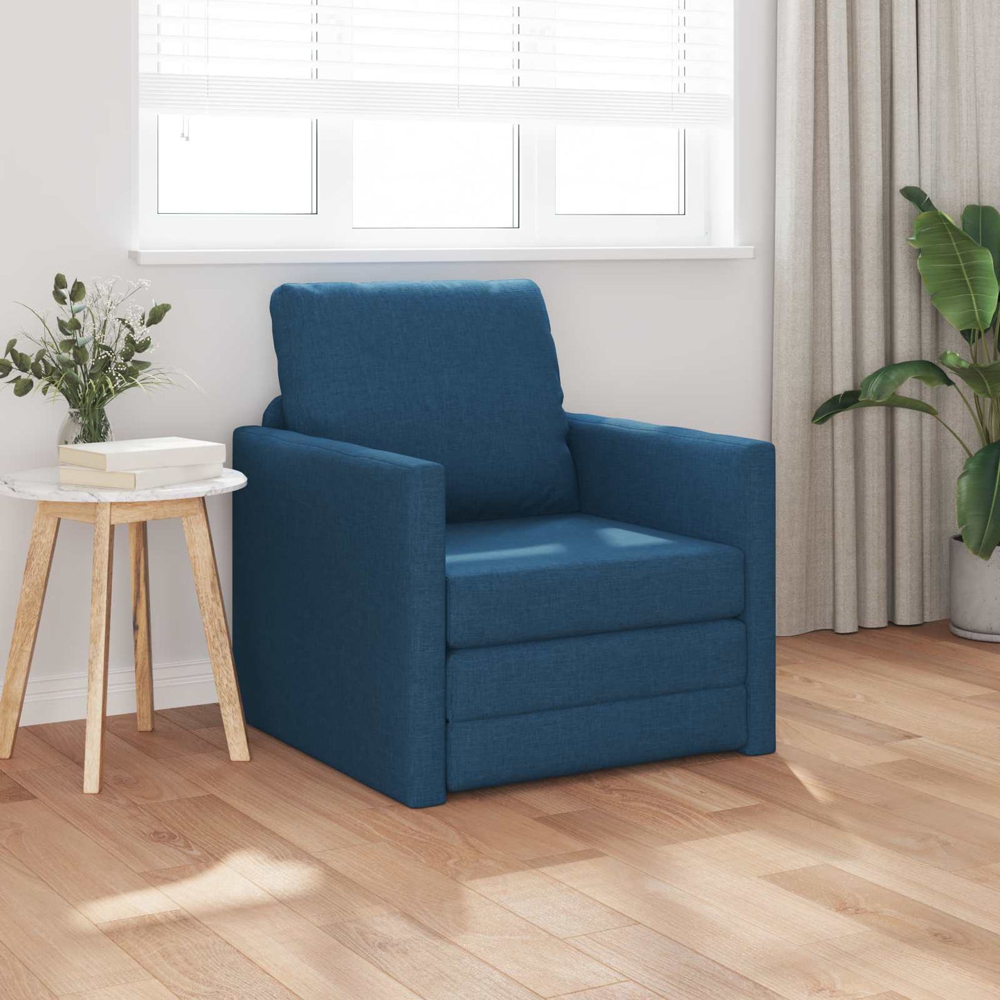 vidaXL Κρεβάτι καναπές Μπλε 74 x 77 x 81 εκ. ύφασμα