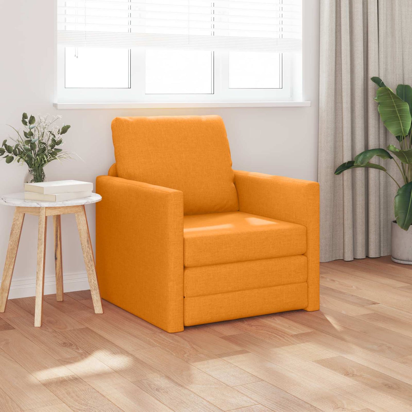 vidaXL Κρεβάτι καναπές Σκούρο κίτρινο 74 x 77 x 81 εκ. ύφασμα