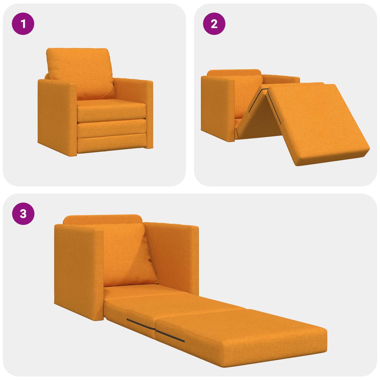 vidaXL Κρεβάτι καναπές Σκούρο κίτρινο 74 x 77 x 81 εκ. ύφασμα