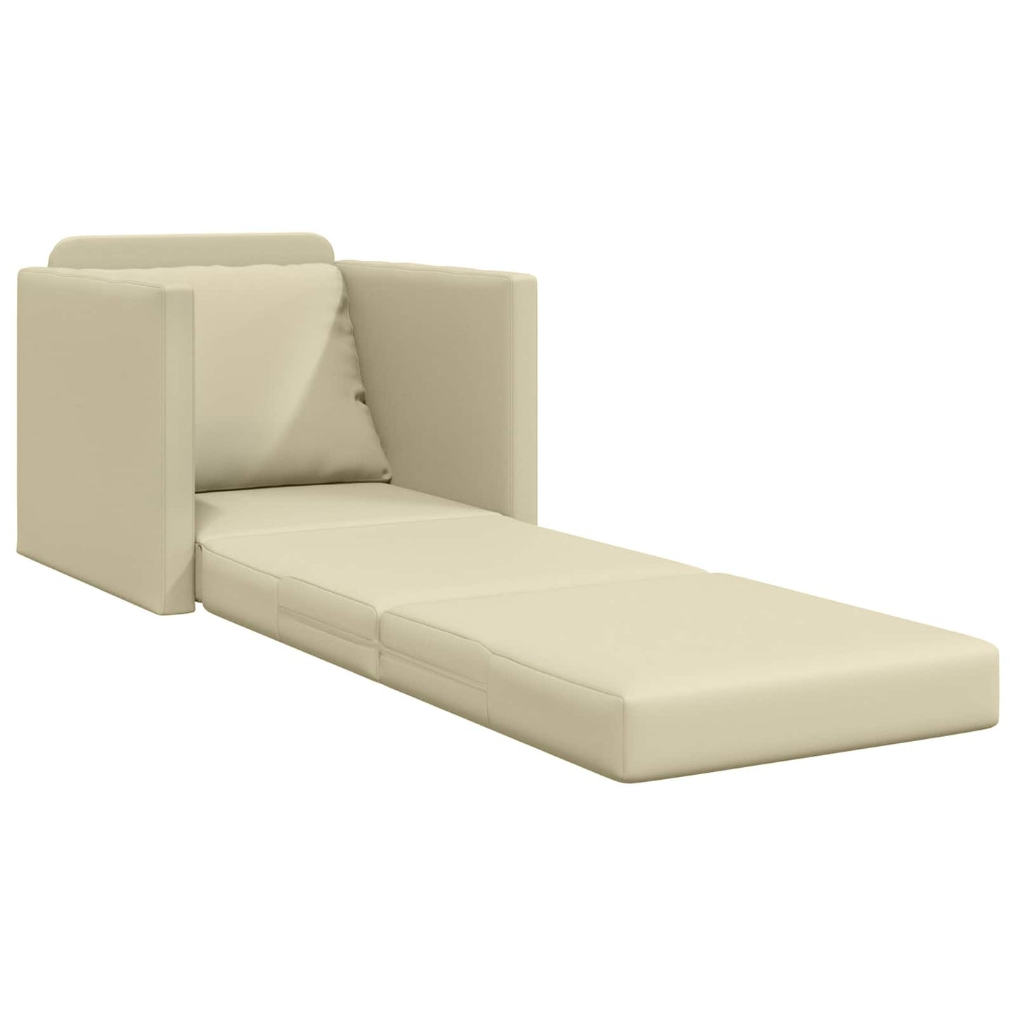vidaXL Κρεβάτι καναπές 60cm Κρεμ Δερματίνη