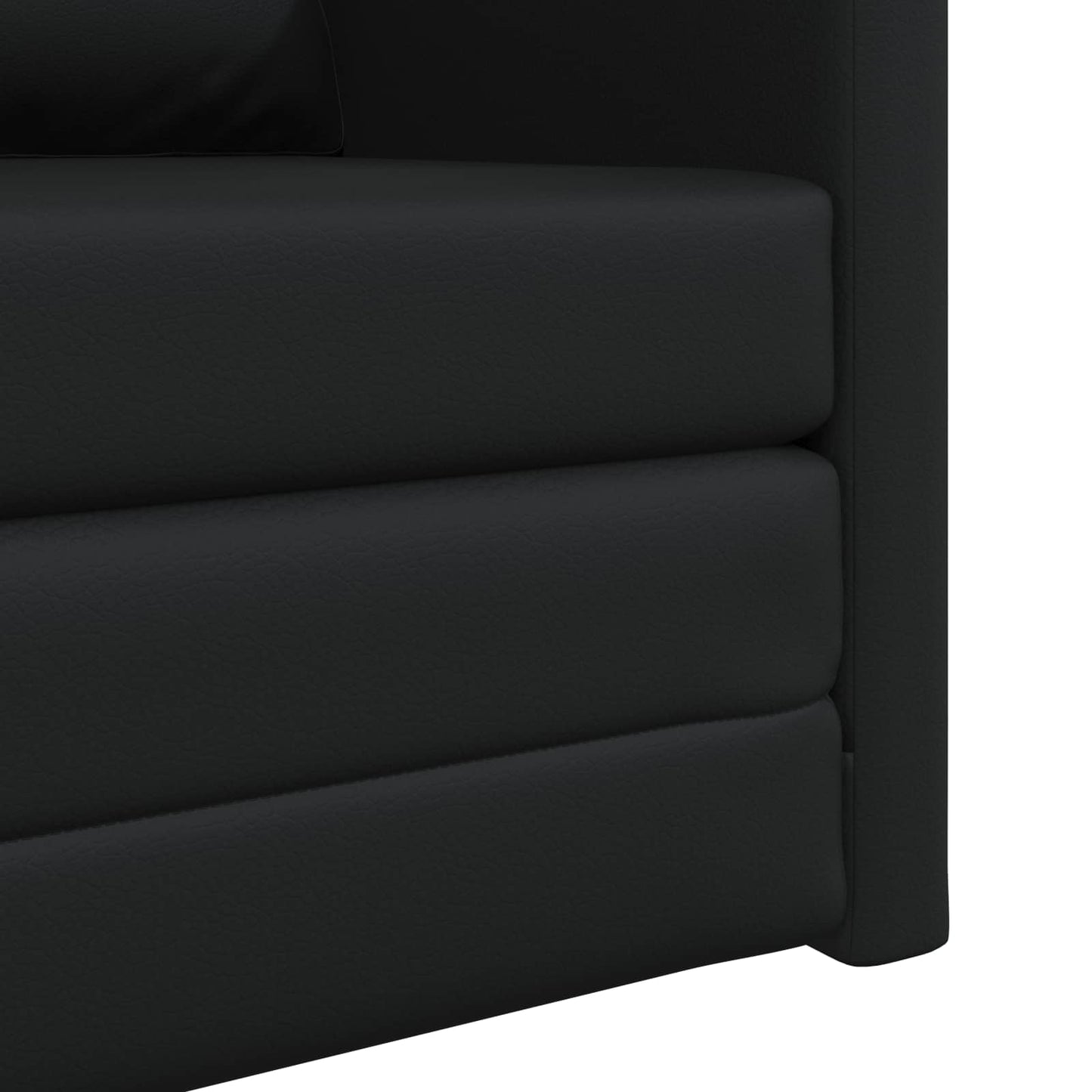 vidaXL Κρεβάτι καναπές 60cm Μαύρο Δερματίνη