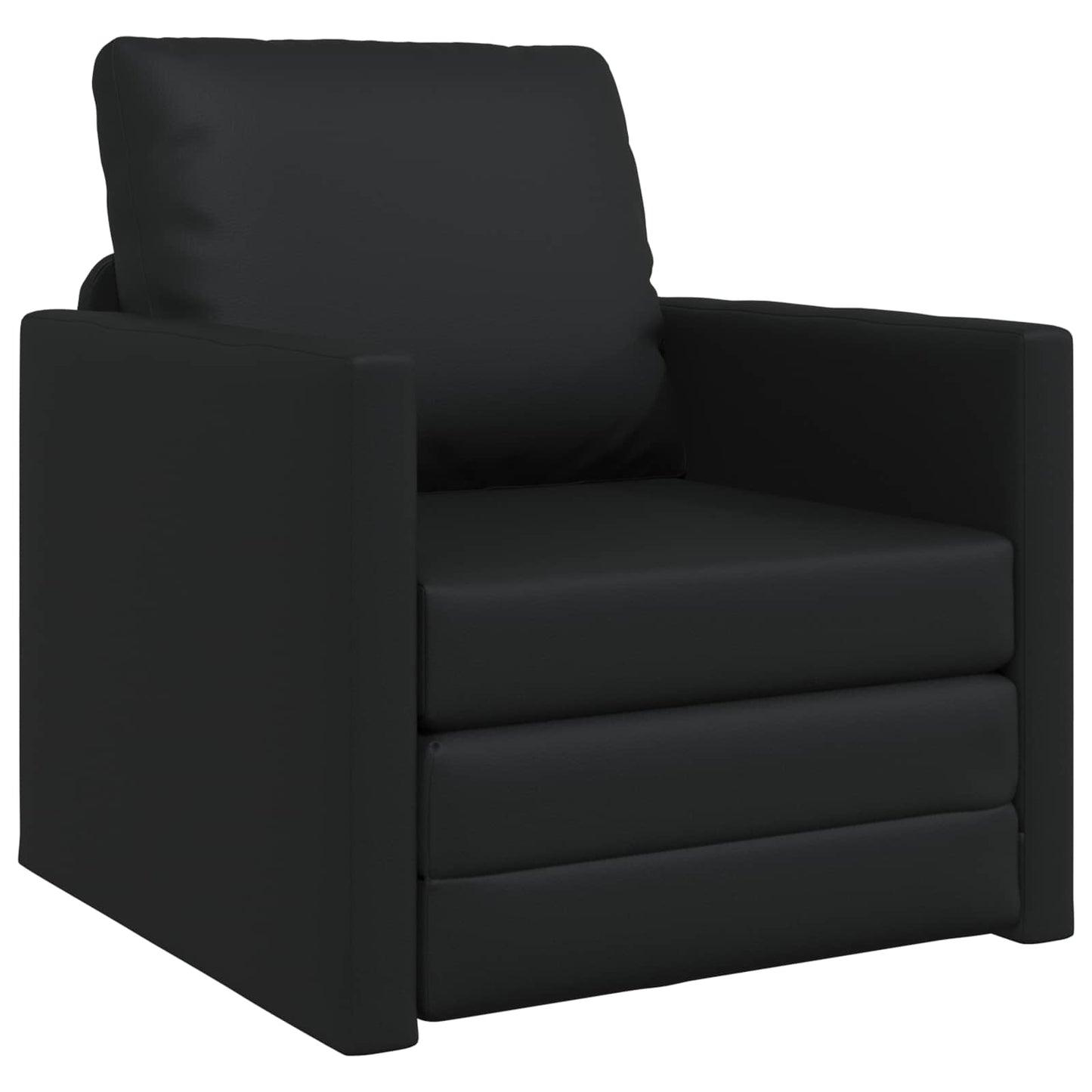 vidaXL Κρεβάτι καναπές 60cm Μαύρο Δερματίνη