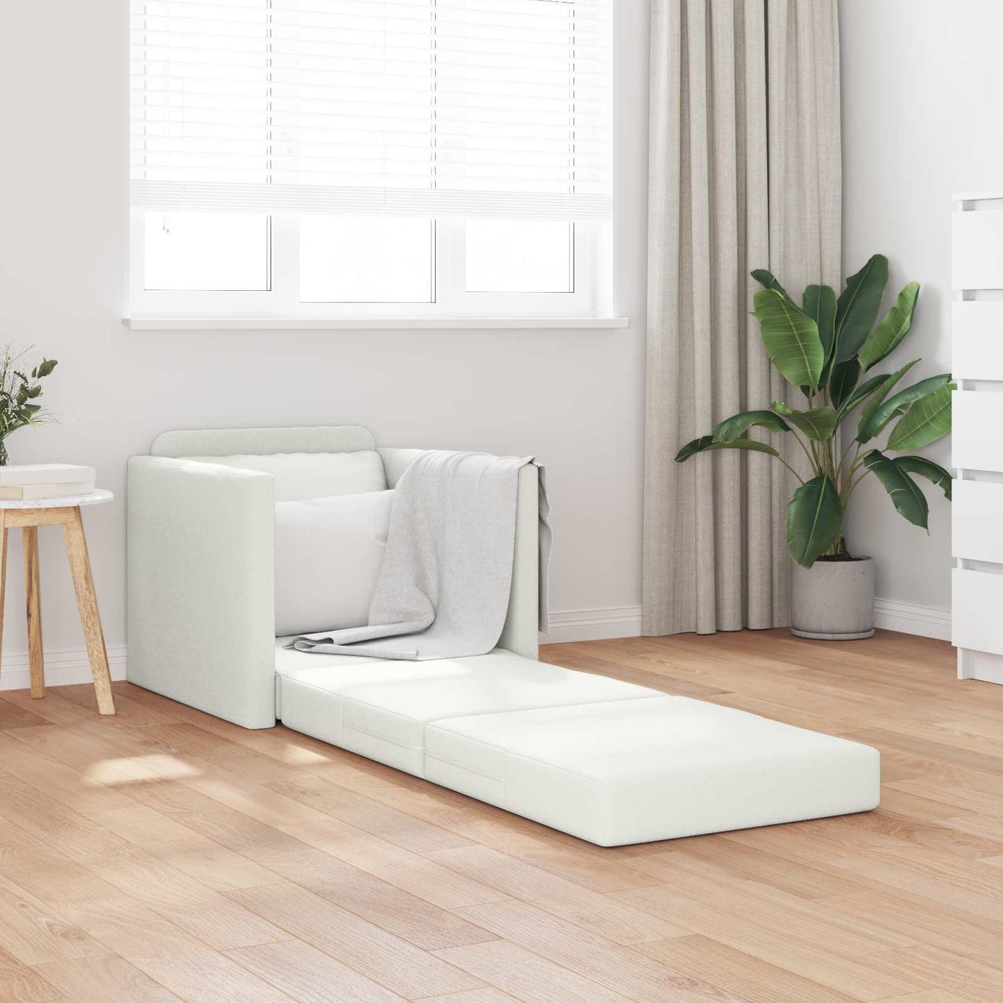 vidaXL Κρεβάτι καναπές 60cm Λευκό Δερματίνη