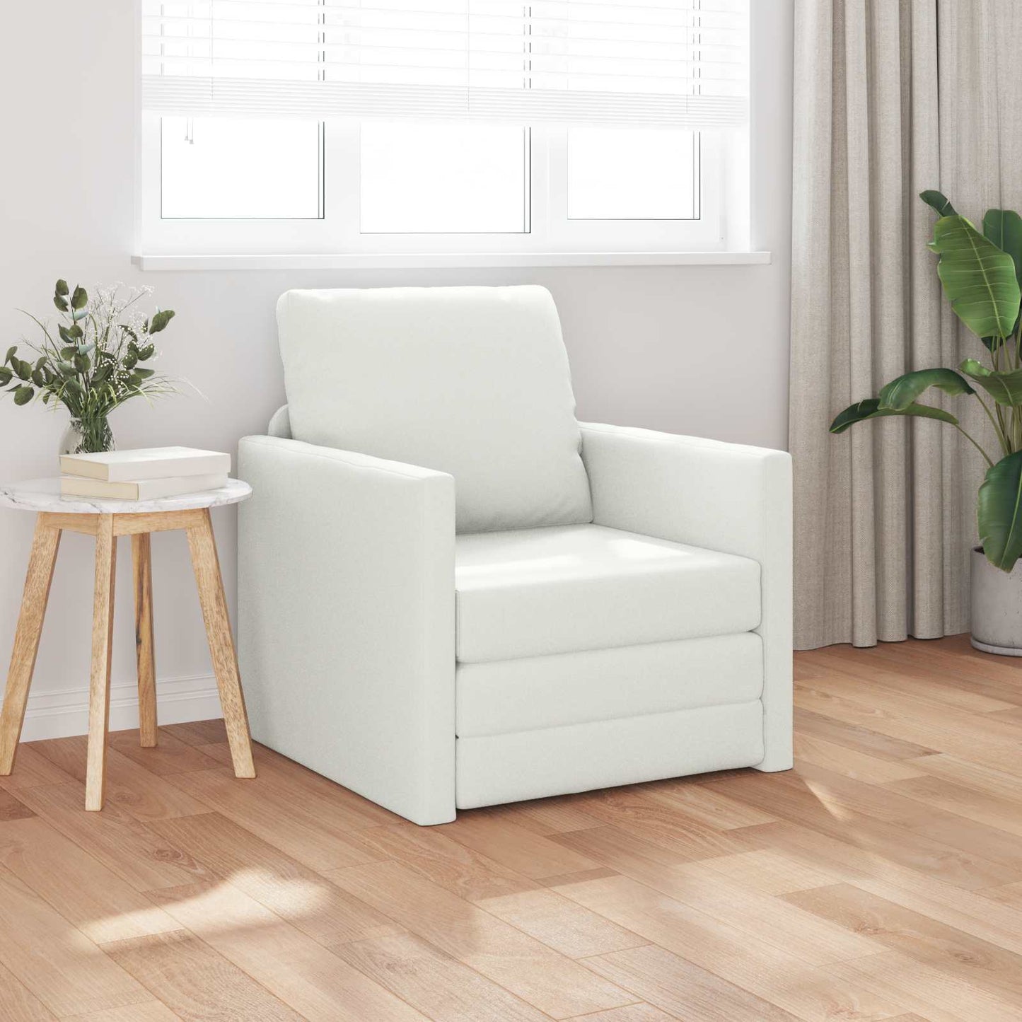 vidaXL Κρεβάτι καναπές 60cm Λευκό Δερματίνη