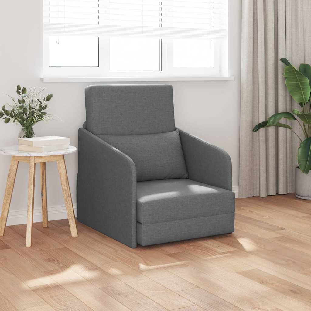 vidaXL Κρεβάτι καναπές 60cm Σκούρο Γκρι ύφασμα