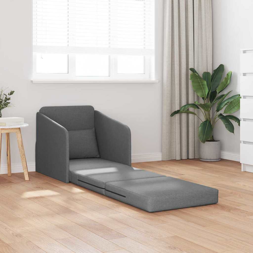 vidaXL Κρεβάτι καναπές 60cm Σκούρο Γκρι ύφασμα