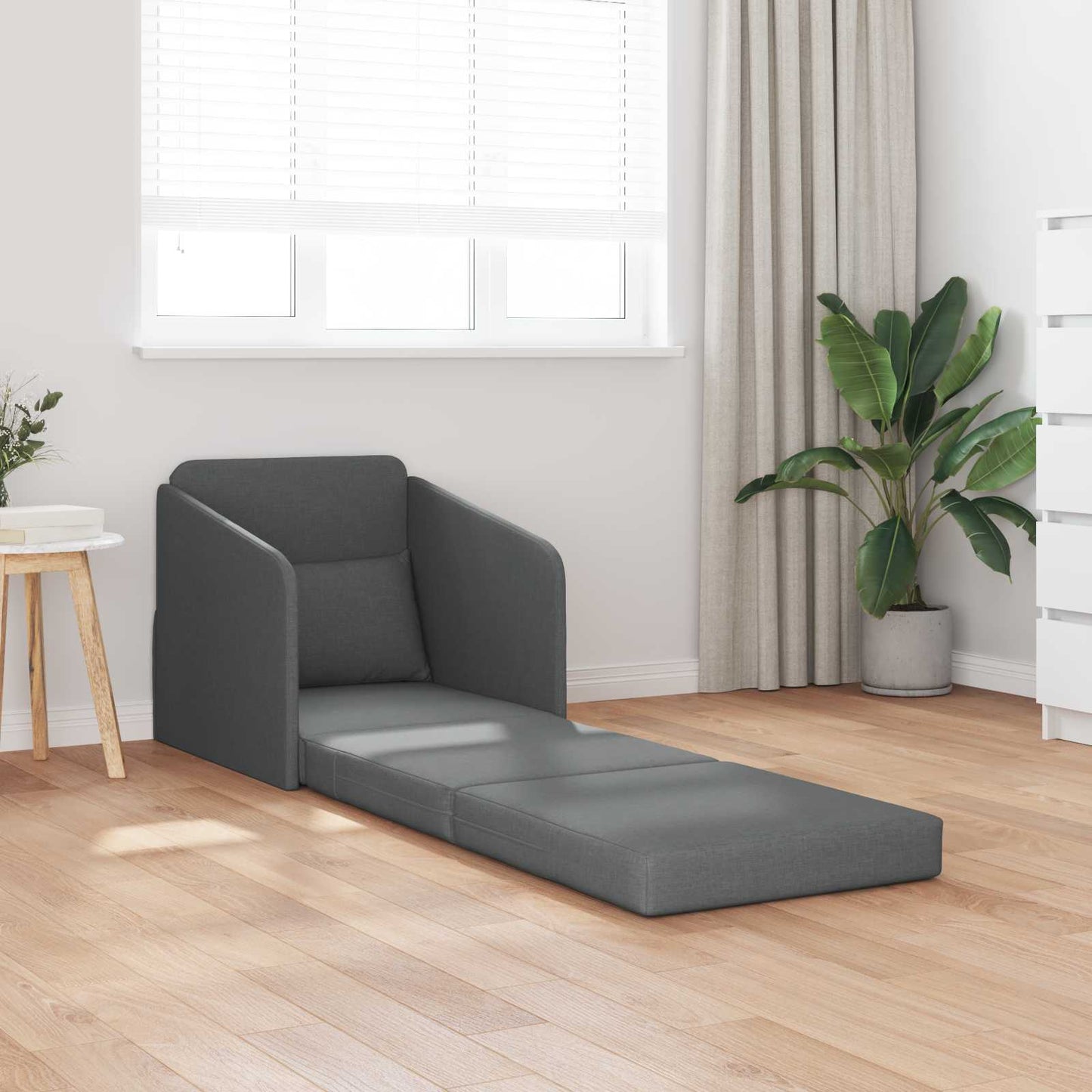 vidaXL Κρεβάτι καναπές 60cm Σκούρο Γκρι ύφασμα