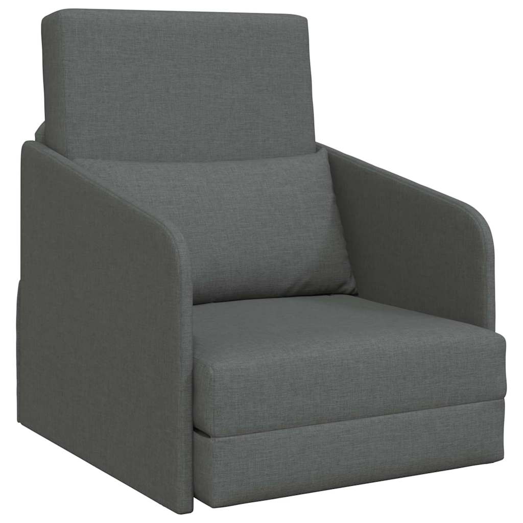 vidaXL Κρεβάτι καναπές 60cm Σκούρο Γκρι ύφασμα