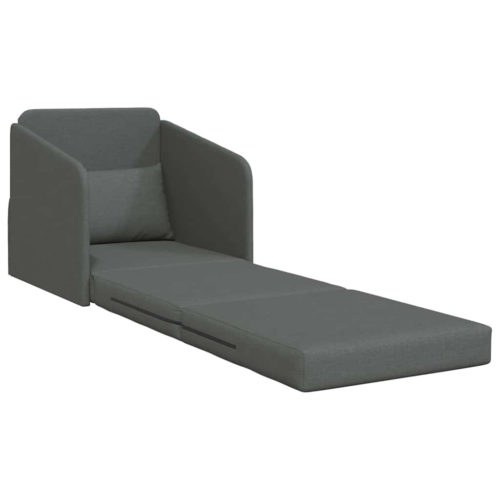 vidaXL Κρεβάτι καναπές 60cm Σκούρο Γκρι ύφασμα