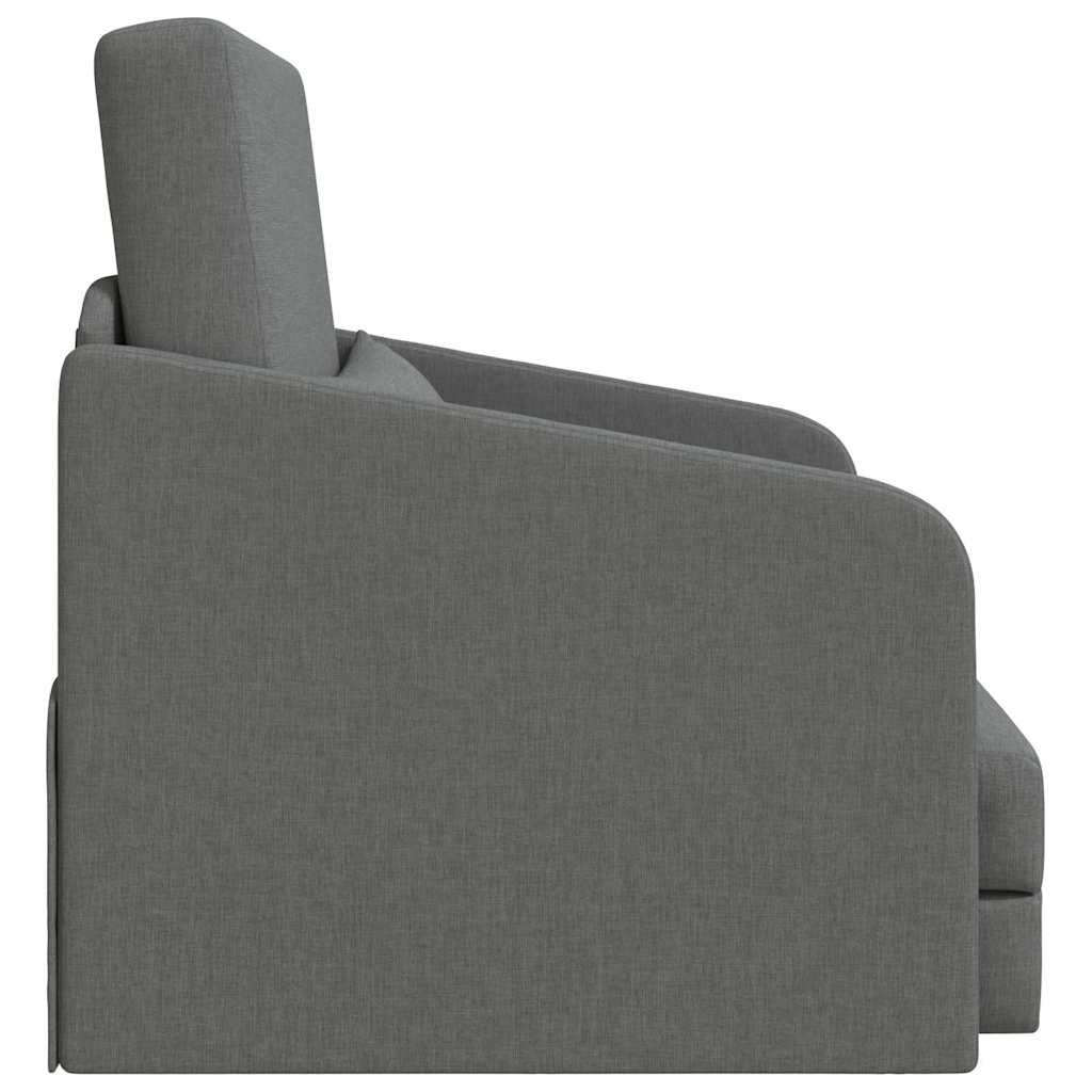 vidaXL Κρεβάτι καναπές 60cm Σκούρο Γκρι ύφασμα