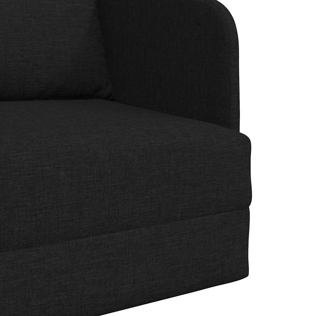 vidaXL Κρεβάτι καναπές 60cm Μαύρο ύφασμα