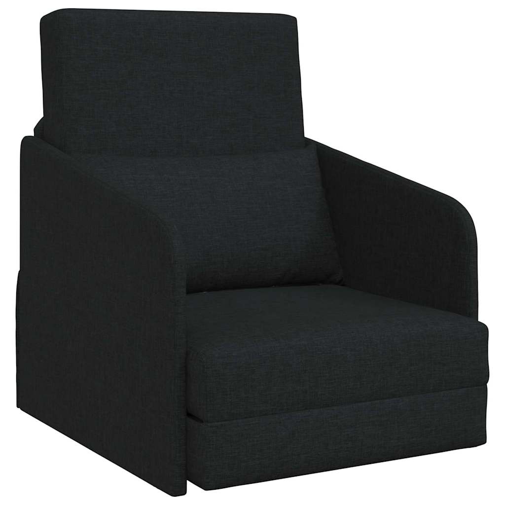 vidaXL Κρεβάτι καναπές 60cm Μαύρο ύφασμα