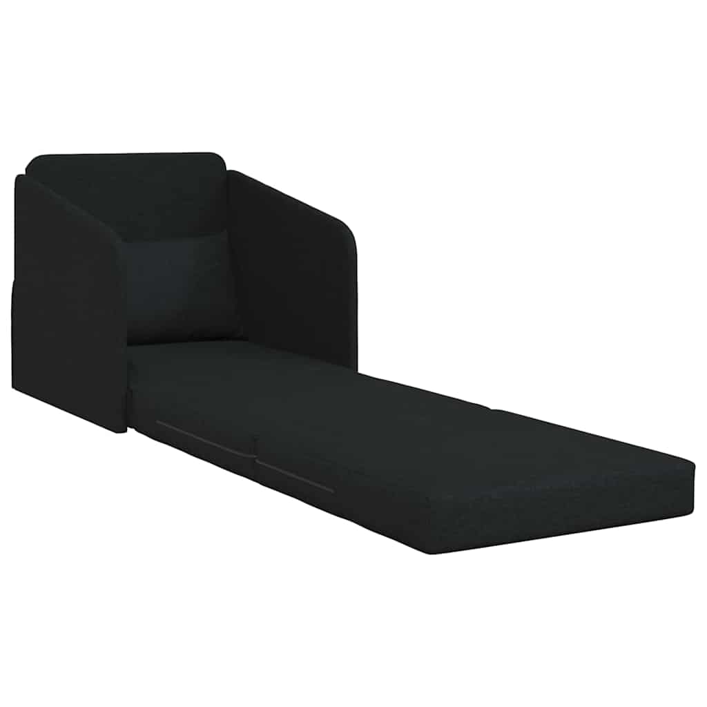 vidaXL Κρεβάτι καναπές 60cm Μαύρο ύφασμα