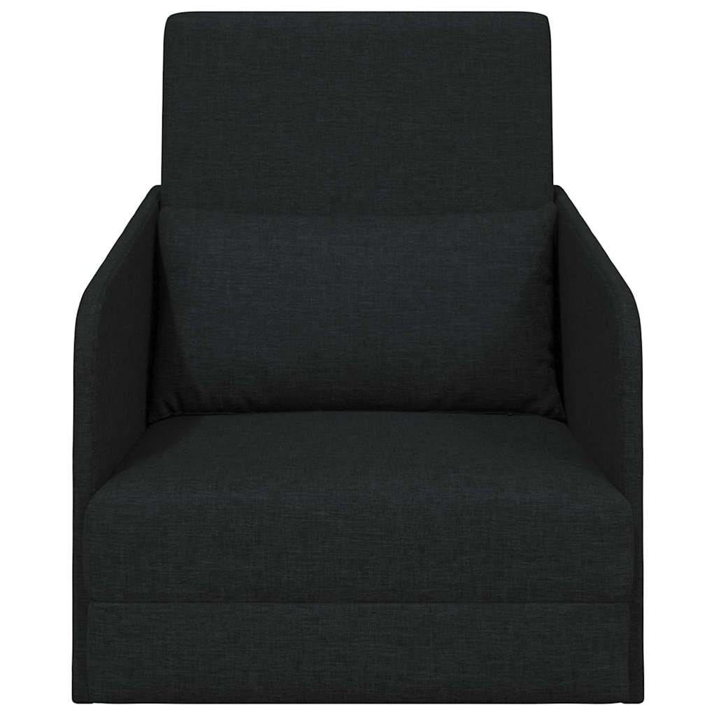 vidaXL Κρεβάτι καναπές 60cm Μαύρο ύφασμα