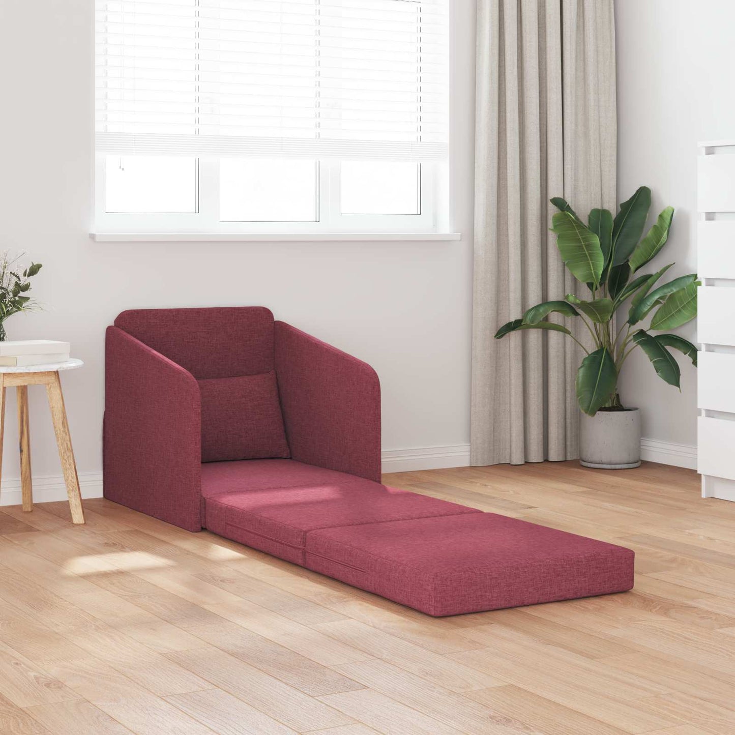 vidaXL Κρεβάτι καναπές Κόκκινο 65 x 80 x 83 εκ. ύφασμα