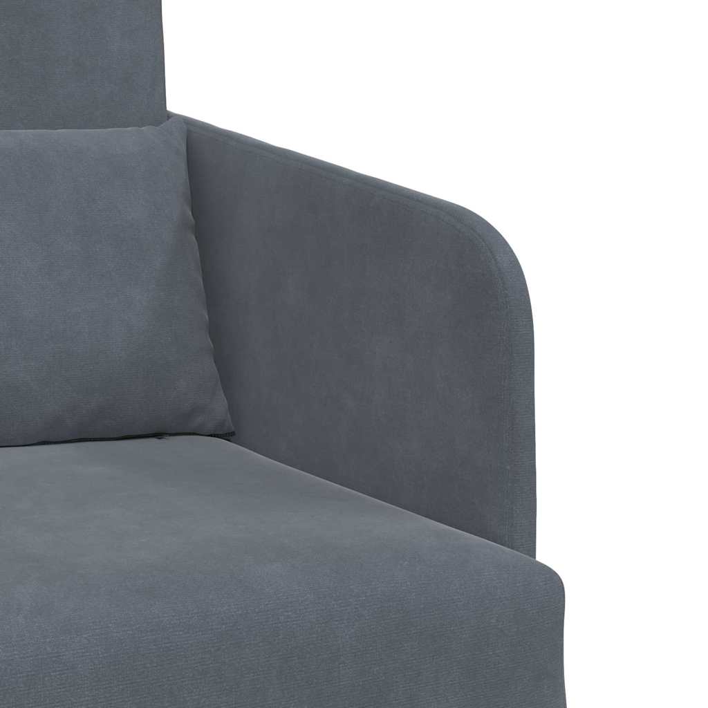 vidaXL Κρεβάτι καναπές Σκούρο Γκρι 65 x 80 x 83 εκ. Βελούδο