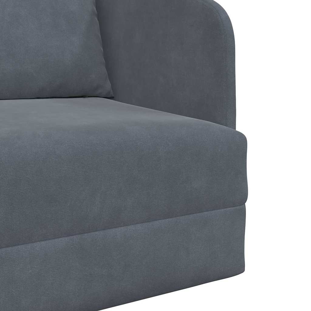 vidaXL Κρεβάτι καναπές Σκούρο Γκρι 65 x 80 x 83 εκ. Βελούδο