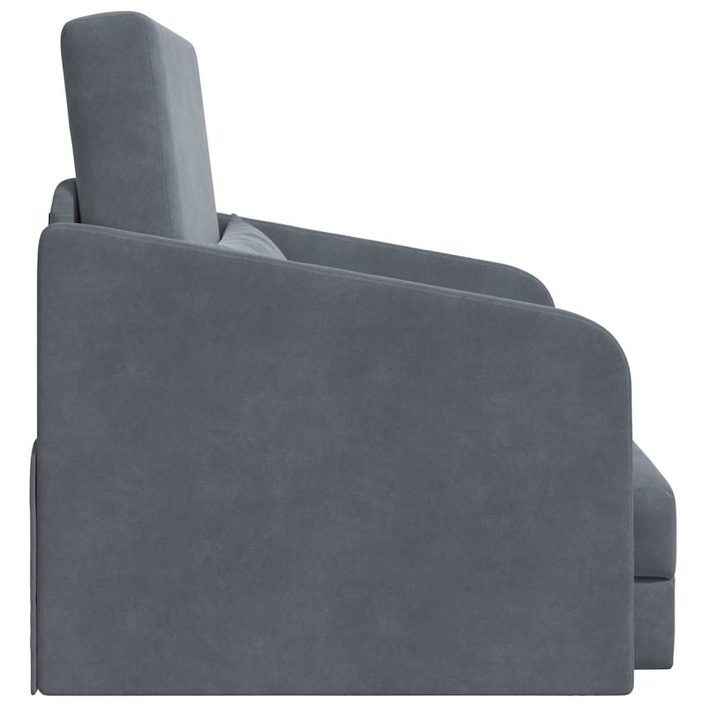 vidaXL Κρεβάτι καναπές Σκούρο Γκρι 65 x 80 x 83 εκ. Βελούδο