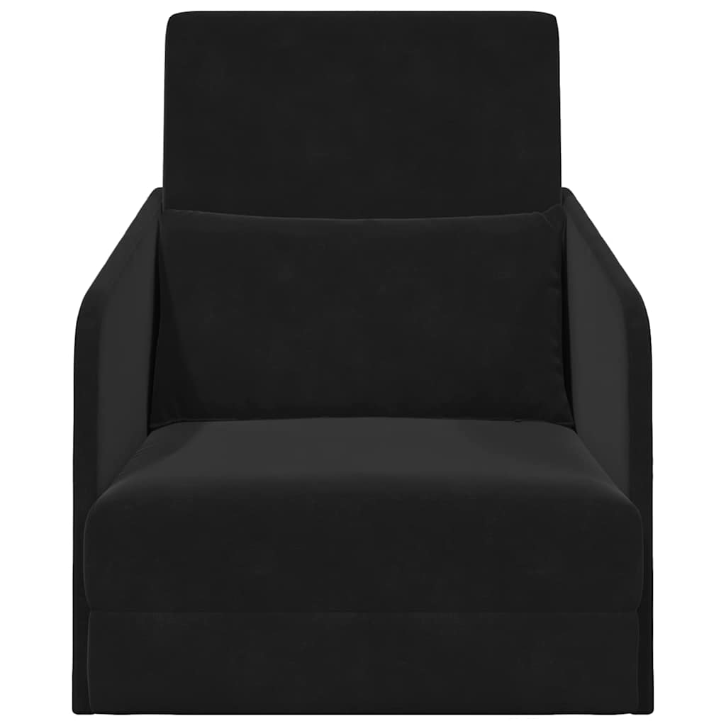 vidaXL Κρεβάτι καναπές Μαύρο 65 x 80 x 83 εκ. Βελούδο