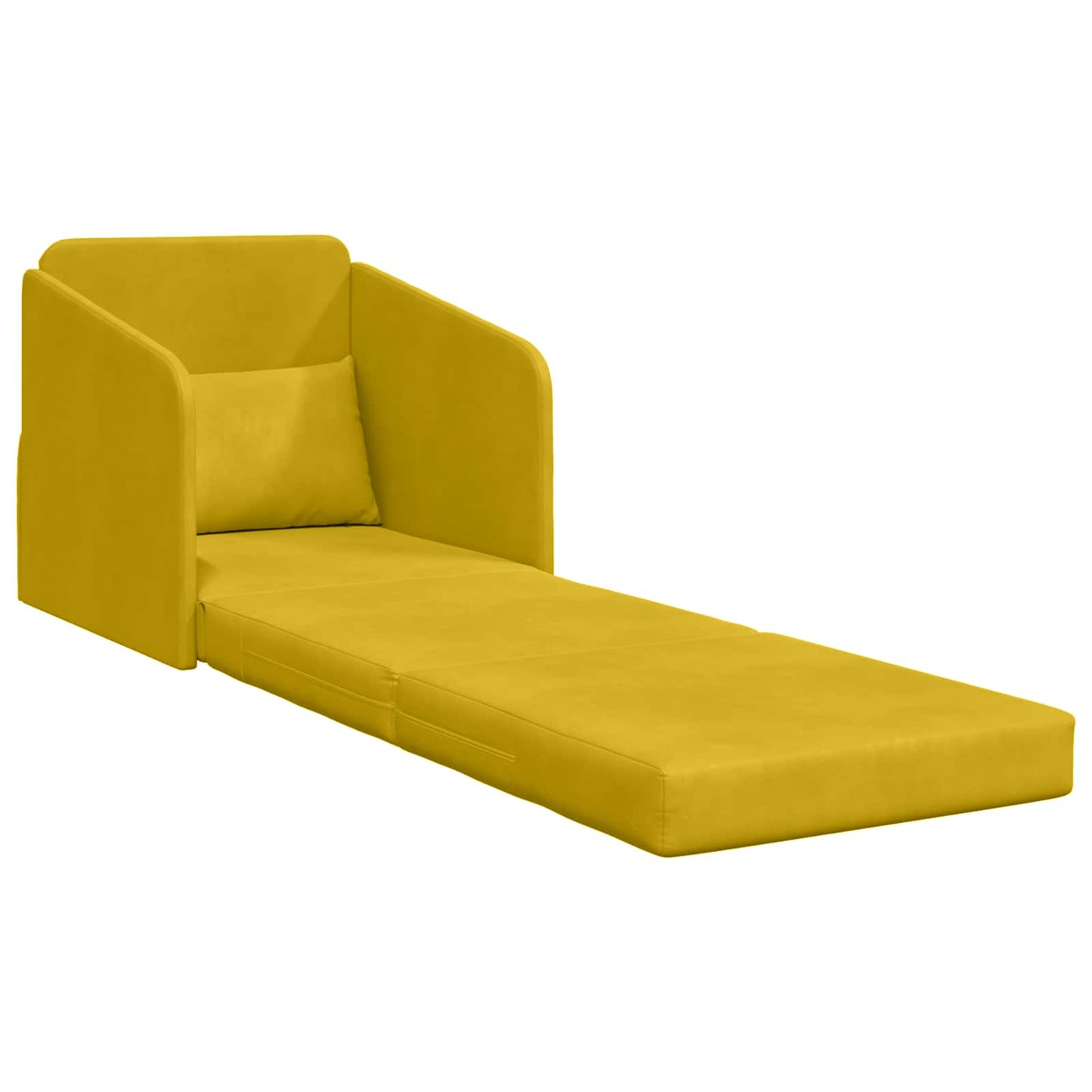 vidaXL Κρεβάτι καναπές Κίτρινο 65 x 80 x 83 εκ. Βελούδο
