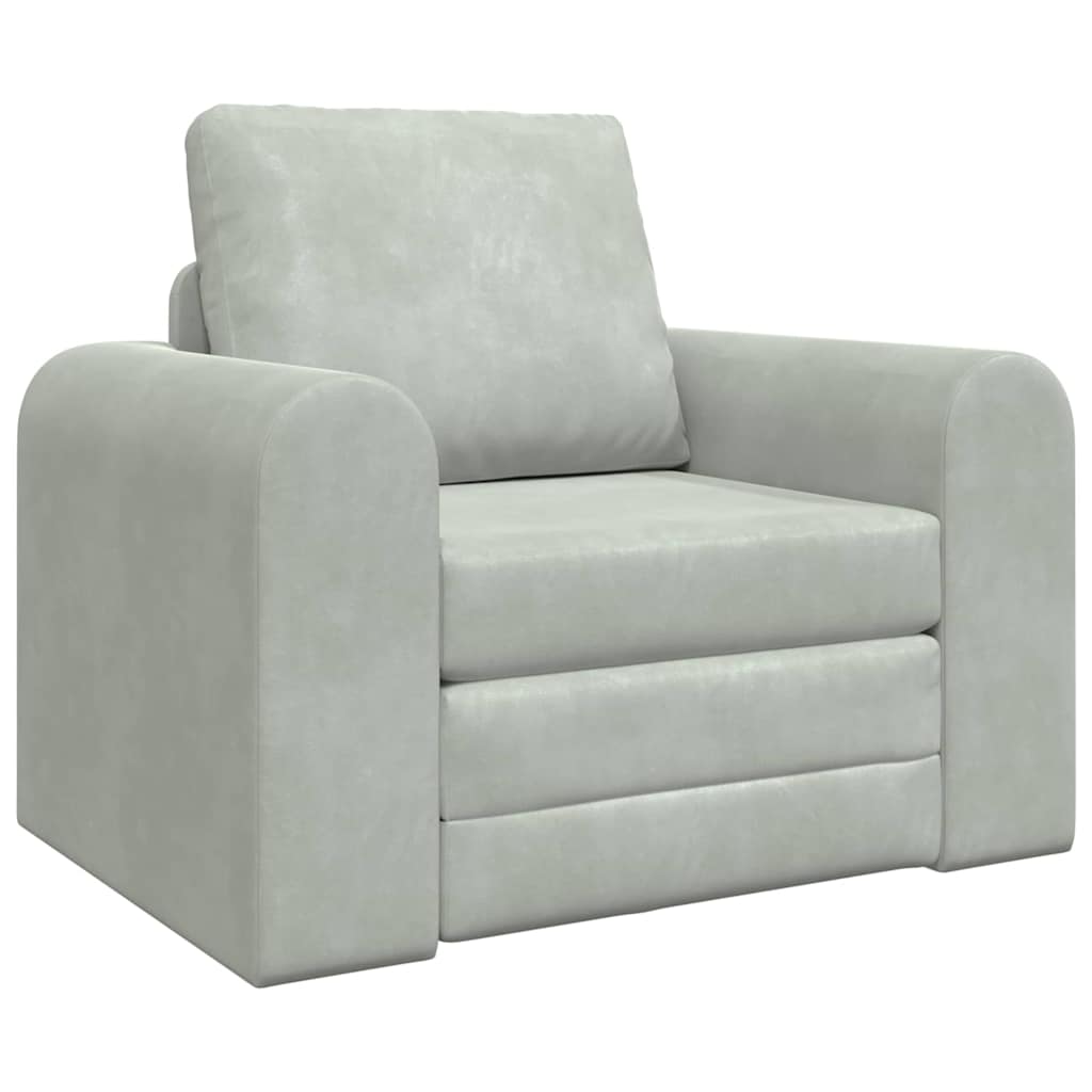 vidaXL Κρεβάτι καναπές Ανοιχτό γκρι 98 x 71 x 83 εκ. Βελούδο