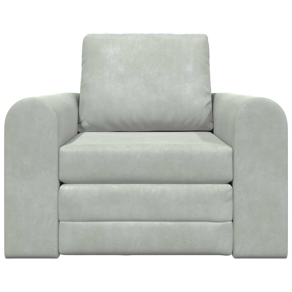 vidaXL Κρεβάτι καναπές Ανοιχτό γκρι 98 x 71 x 83 εκ. Βελούδο