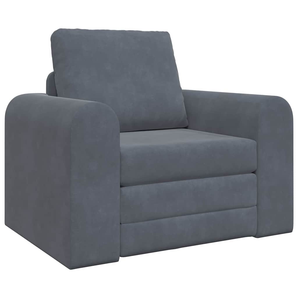 vidaXL Κρεβάτι καναπές Σκούρο Γκρι 98 x 71 x 83 εκ. Βελούδο