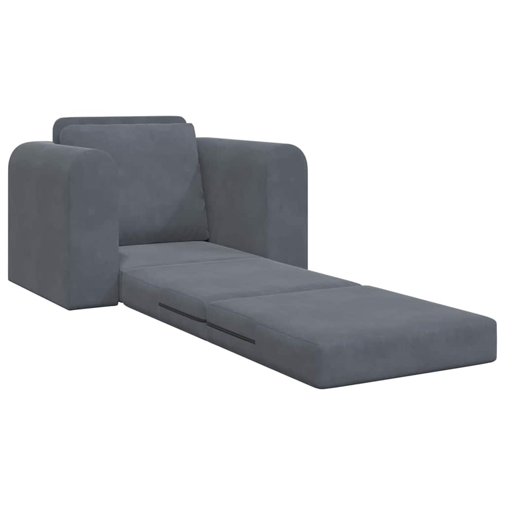 vidaXL Κρεβάτι καναπές Σκούρο Γκρι 98 x 71 x 83 εκ. Βελούδο