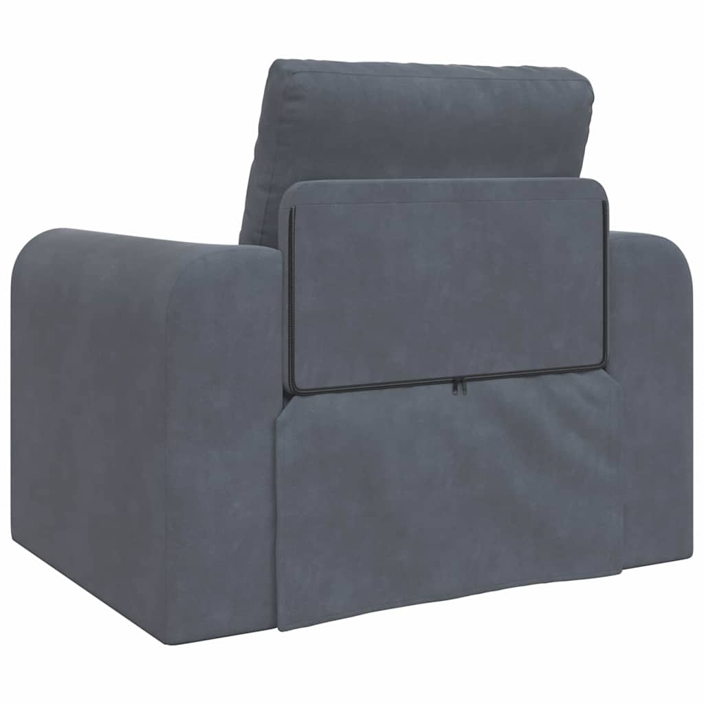 vidaXL Κρεβάτι καναπές Σκούρο Γκρι 98 x 71 x 83 εκ. Βελούδο