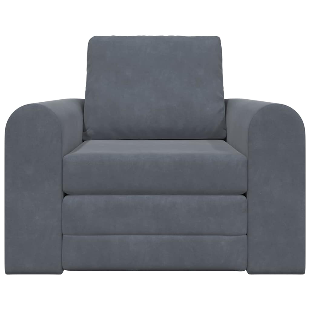 vidaXL Κρεβάτι καναπές Σκούρο Γκρι 98 x 71 x 83 εκ. Βελούδο