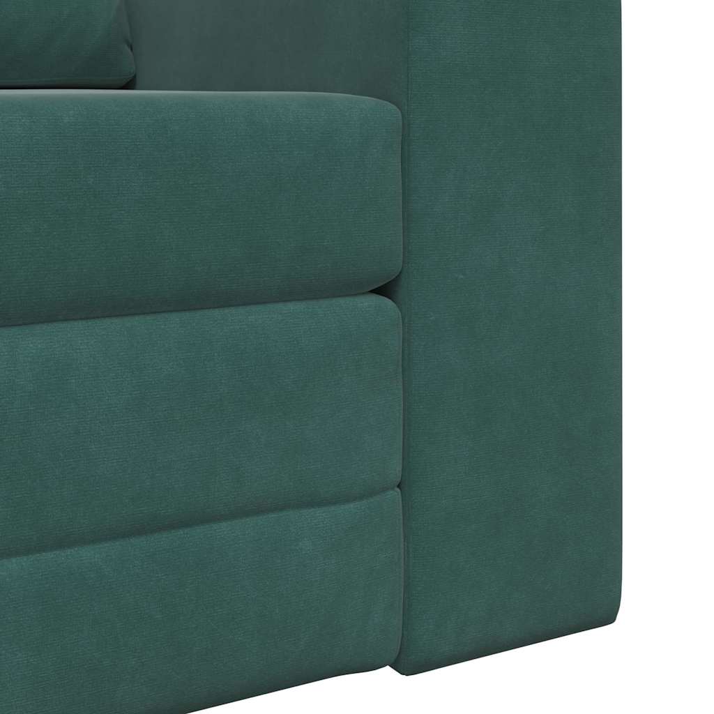 vidaXL Κρεβάτι καναπές Σκούρο Πράσινο 98 x 71 x 83 εκ. Βελούδο