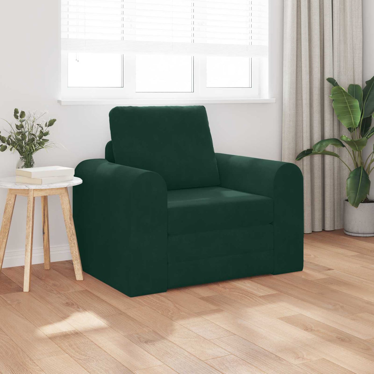 vidaXL Κρεβάτι καναπές Σκούρο Πράσινο 98 x 71 x 83 εκ. Βελούδο
