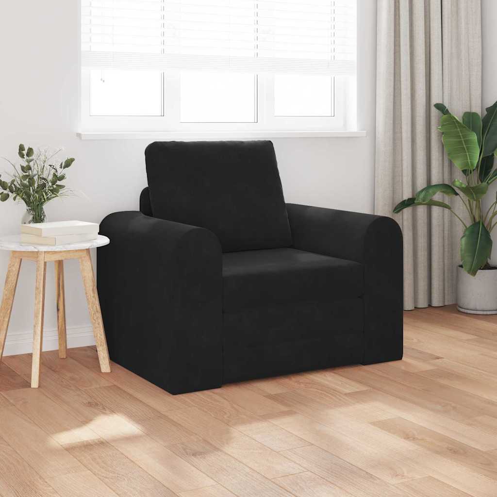 vidaXL Κρεβάτι καναπές Μαύρο 98 x 71 x 83 εκ. Βελούδο